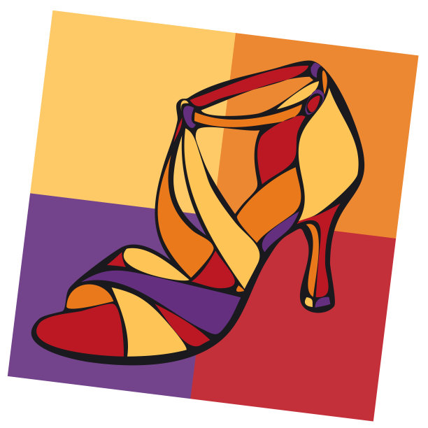 高跟鞋抽象拼接设计图片下载
