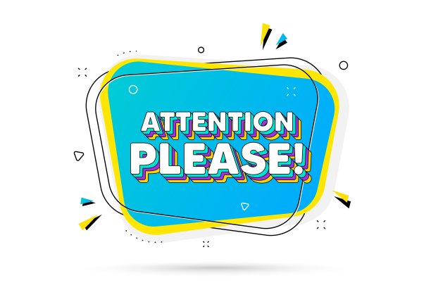 请注意符号。特别优惠的迹象。向量图片下载