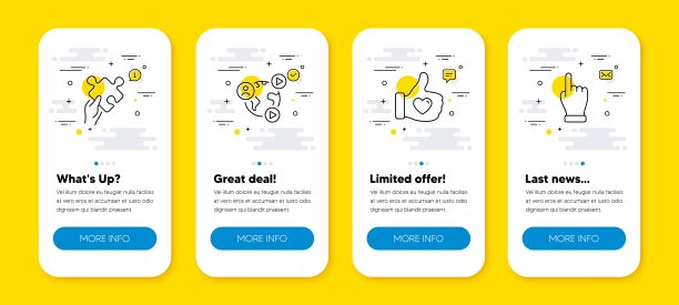 向量集合的困惑，像手和视频会议线图标集合。向量图片下载