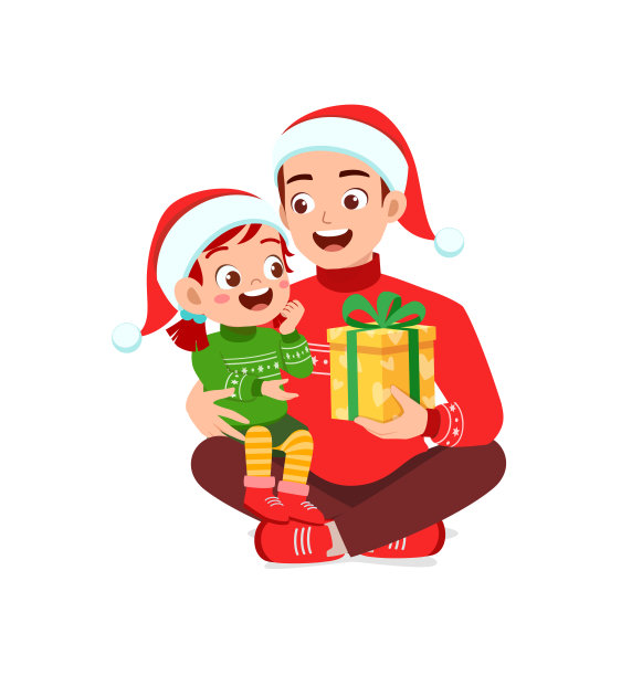 年轻人给小孩礼物图片下载