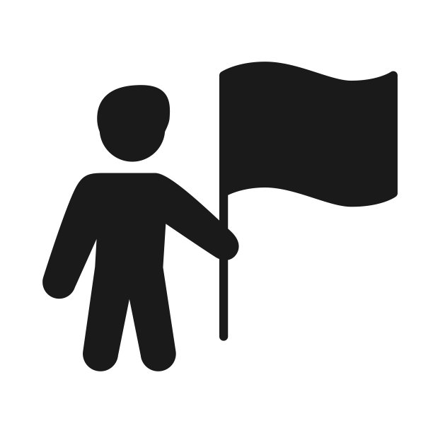 黑白赢家男人剪影图标图片下载