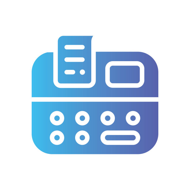 收银机渐变图标图片下载