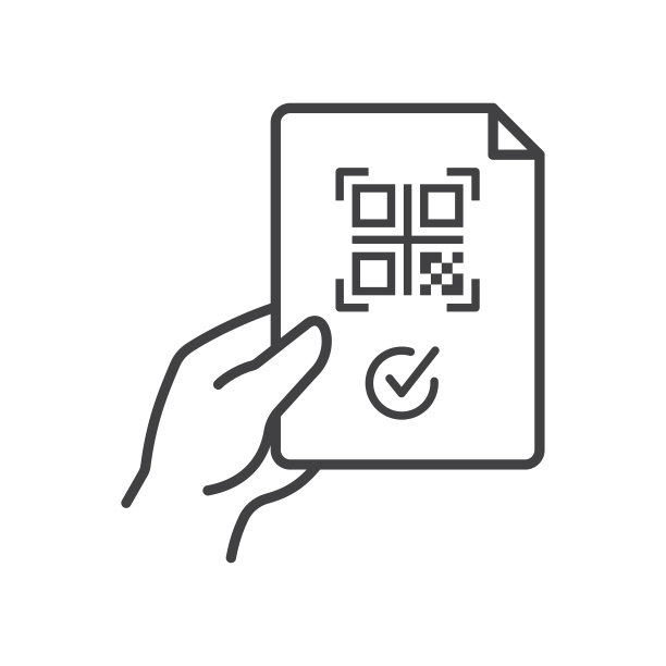 证书接种covid-19白色背景线图标。矢量插图。图片下载