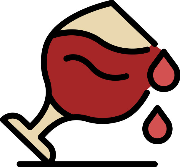 玻璃和滴图标颜色轮廓图片下载