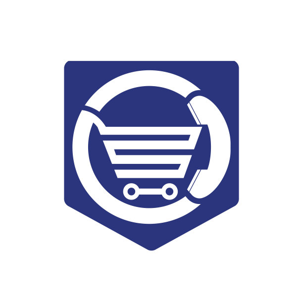 购物呼叫矢量标志设计模板插图。图片下载