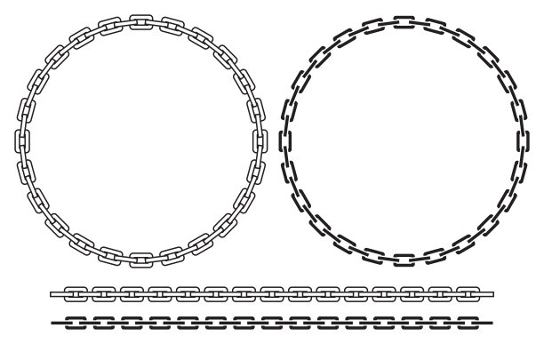 链框架(圆)向量图片下载