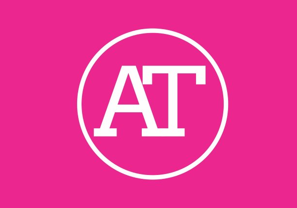 独特形状的AT首字母设计图片下载