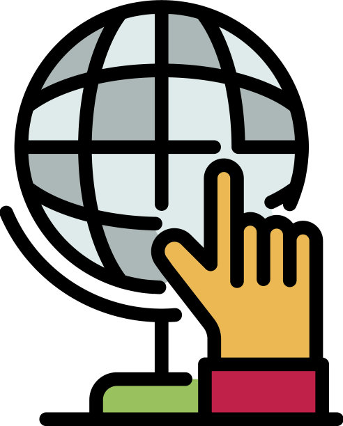 学校球状图标颜色轮廓图片下载