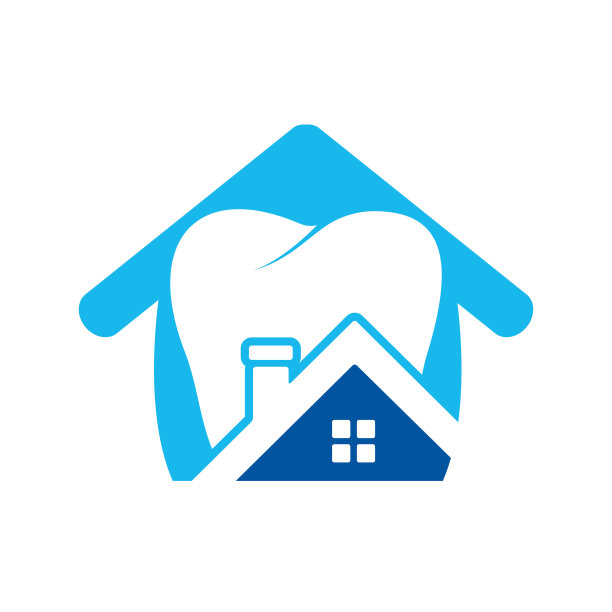 牙屋矢量logo设计。牙科馆图标标志设计。图片下载