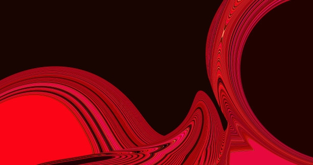 抽象现代暗褐色背景与流体发光霓虹灯明亮的红色波。创新技术的概念。奢华的背景。几何数字壁纸。旋水油墨设计。设备的屏幕图片下载