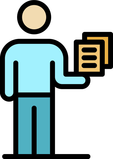 税务稽查员纸图标彩色大纲图片下载