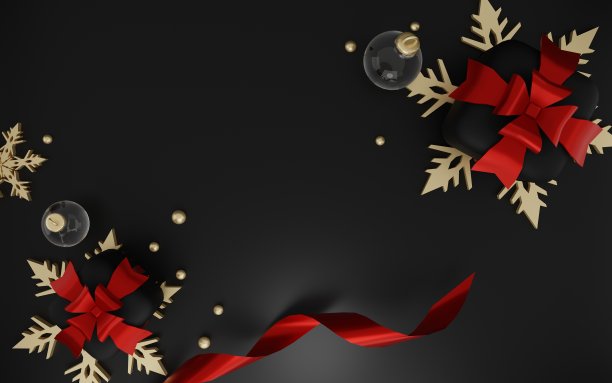 黑色星期五大减价背景的3D渲染。圣诞快乐设计图片下载