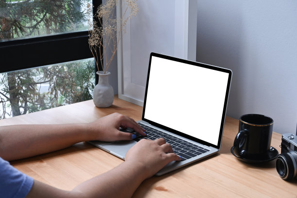 年轻的女性在笔记本电脑键盘上打字。图片下载