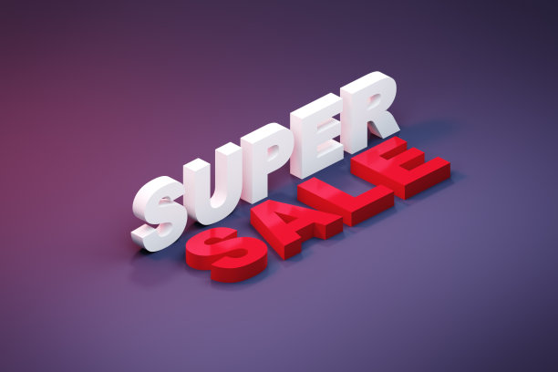 广告文本的梯度颜色背景在等距视图。图片下载