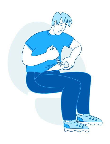 糖尿病患者正在注射胰岛素注射器图片下载