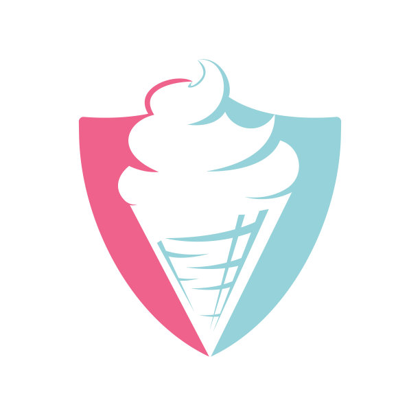 华夫饼蛋筒上的冰淇淋。冰淇淋圆锥矢量图标。图片下载