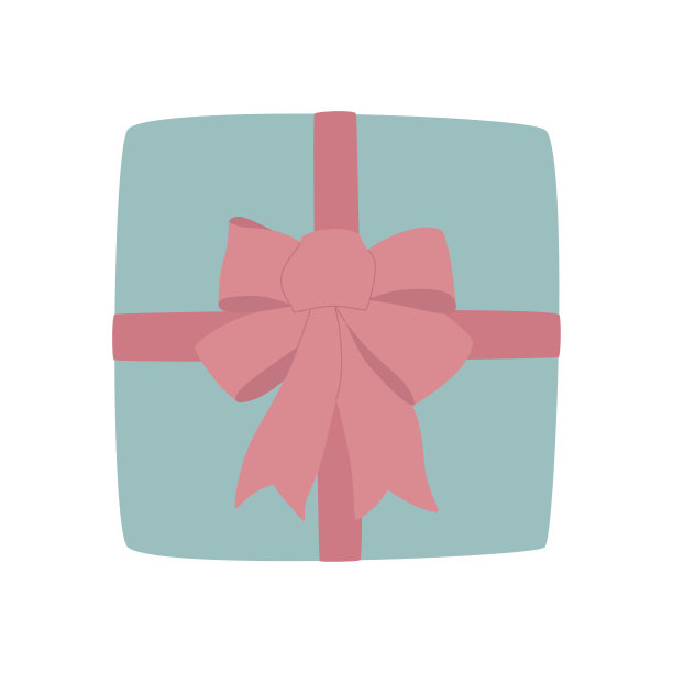 带蝴蝶结的礼品盒，俯视图。图片下载