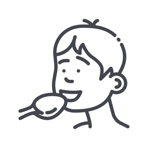 儿童进食标志被隔离在透明背景上图片下载