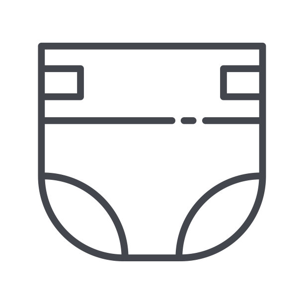 清洁尿布标志隔离透明背景。图片下载