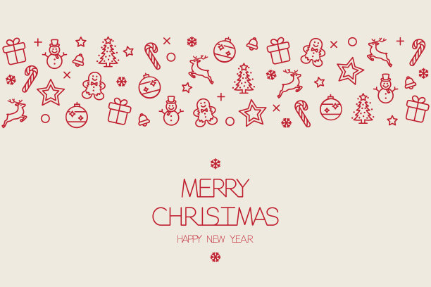向量插图的圣诞快乐和新年快乐。海报设计。图片下载