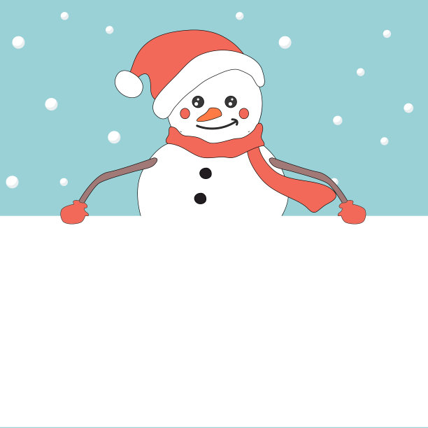 圣诞快乐的邀请卡来自温柔的雪人图片下载