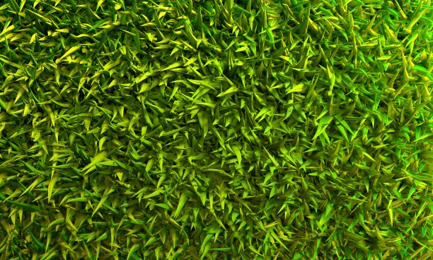 摘要三维绿草。自然背景纹理。图片下载