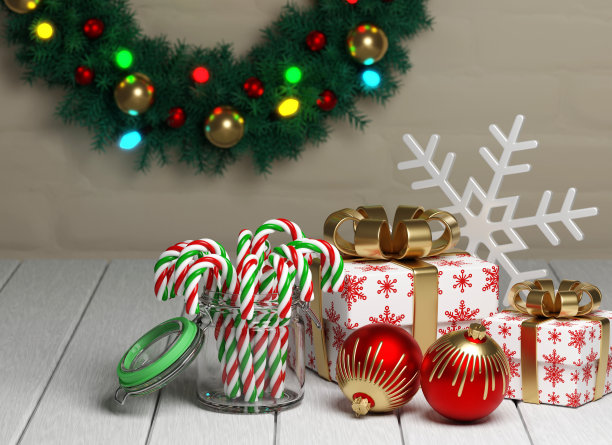 圣诞节的室内装饰图片下载