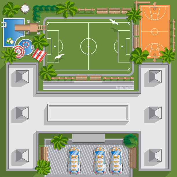 学校的基础设施。图片下载