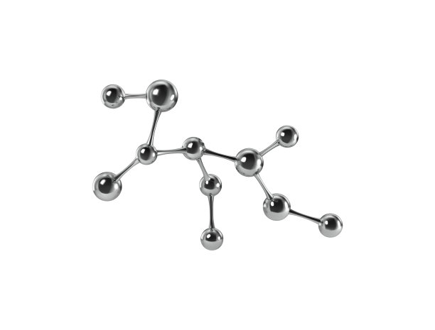 银分子水平与突出在白色背景。矢量图图片下载