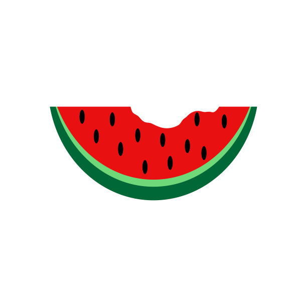 西瓜图标设计模板矢量孤立插图图片下载