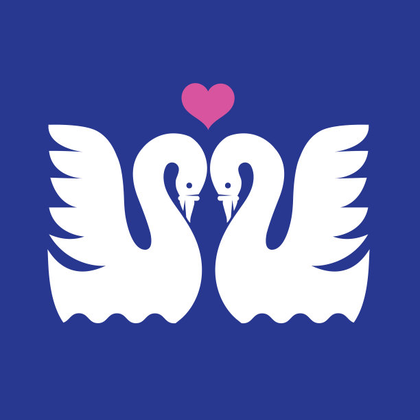 一对相爱的天鹅图片下载