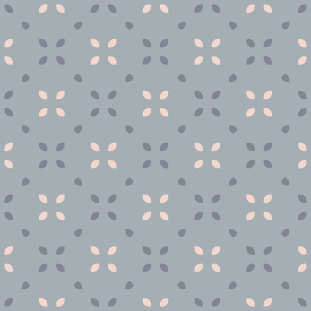 极简几何花卉图案。矢量抽象简单无缝背景图片下载