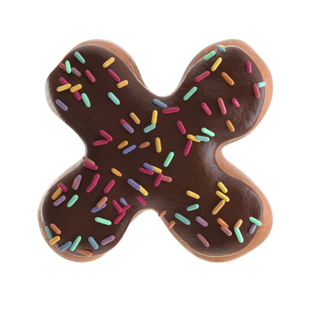 字母的甜甜圈图片下载