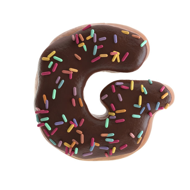 字母的甜甜圈图片下载