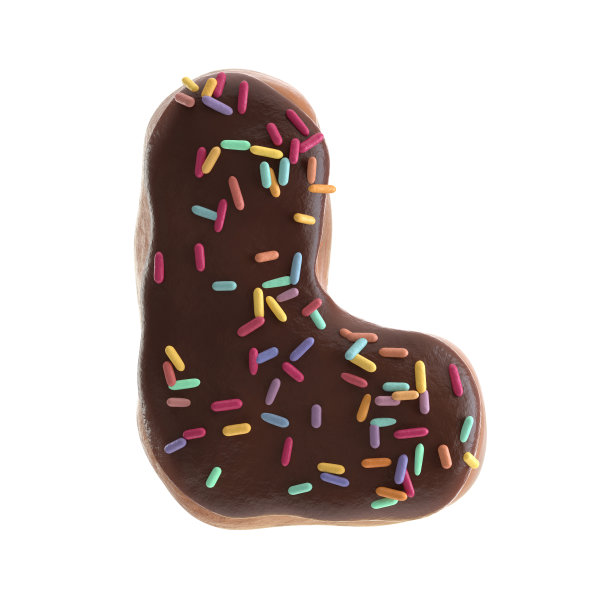 字母的甜甜圈图片下载