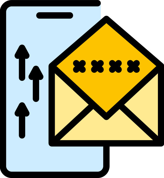 Web邮件安全认证图标颜色大纲图片下载