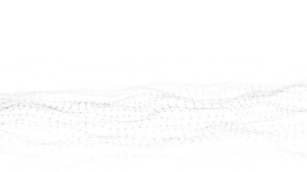 摘要粒子技术浪潮。大数据可视化。背景与运动点和线。人工智能。3 d渲染。图片下载