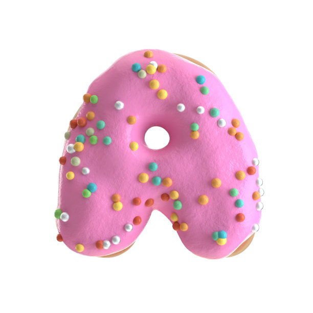 字母的甜甜圈图片下载