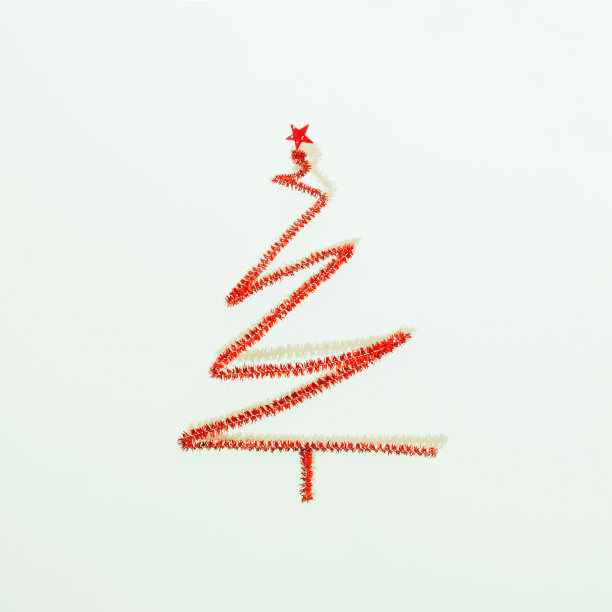 圣诞树红色框架背景图片下载