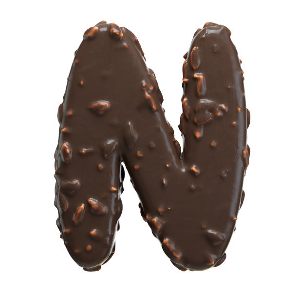 坚果巧克力字母图片下载