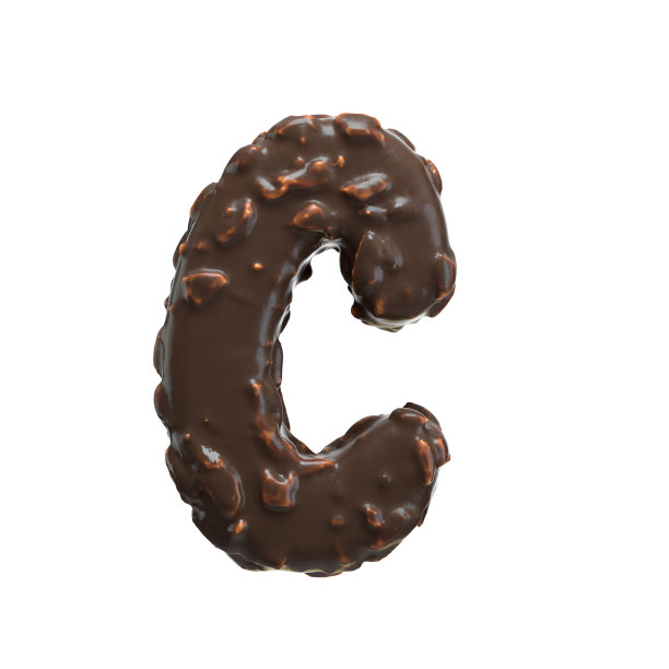 坚果巧克力字母图片下载