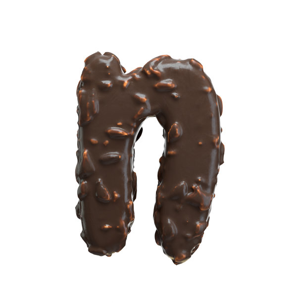 坚果巧克力字母图片下载