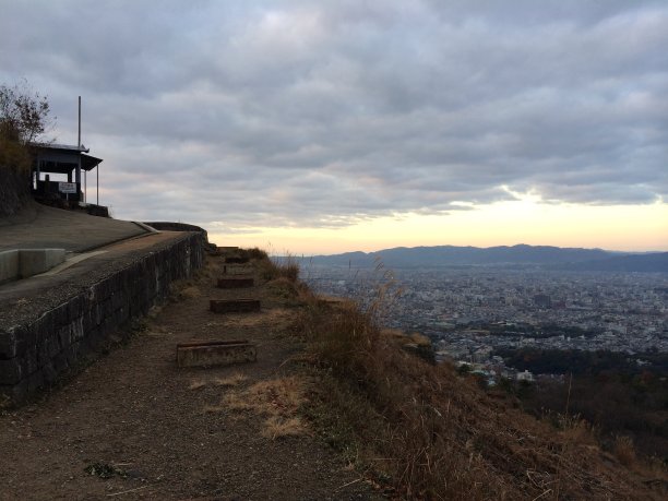 从山顶俯瞰京都市图片下载