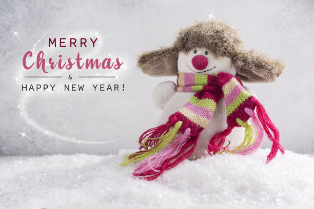 快乐的雪人戴着滑稽的帽子图片下载