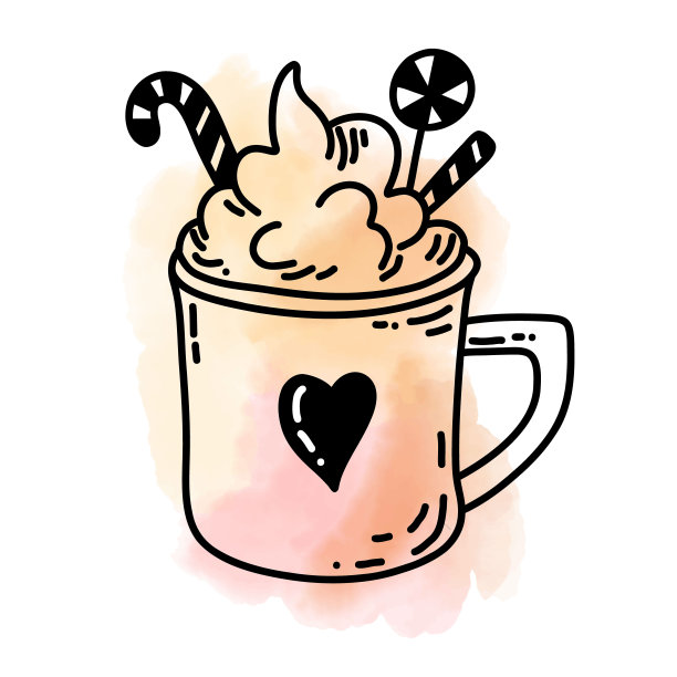 一杯热可可加奶油图片下载