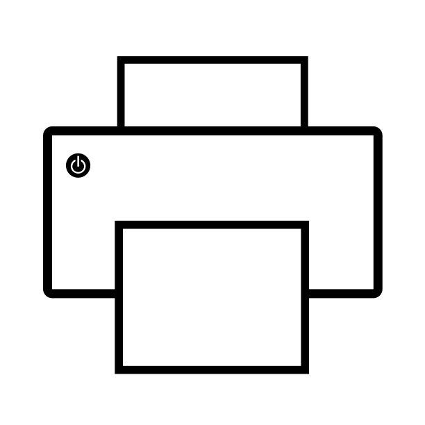 用于网络、电脑和移动应用程序的打印机图标。图片下载