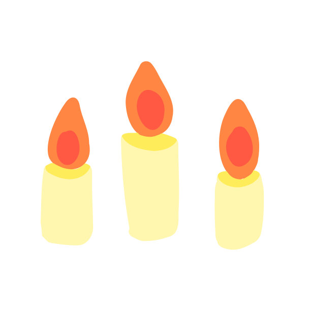 简单的蜡烛矢量插图图片下载