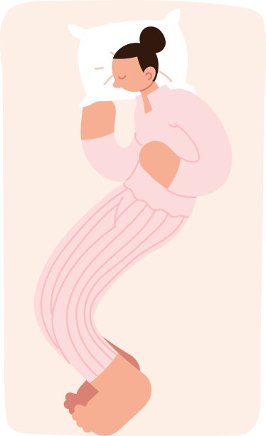 睡在床上的女人图片下载