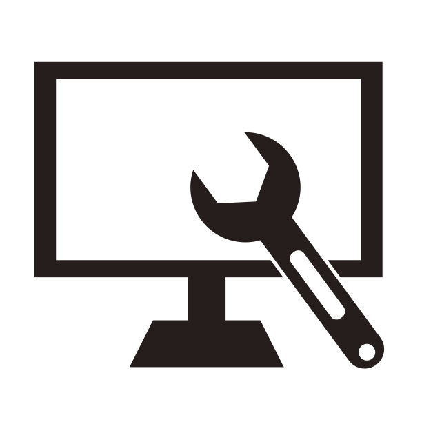 PC修理标志概念。适合电子商店维修服务。图片下载