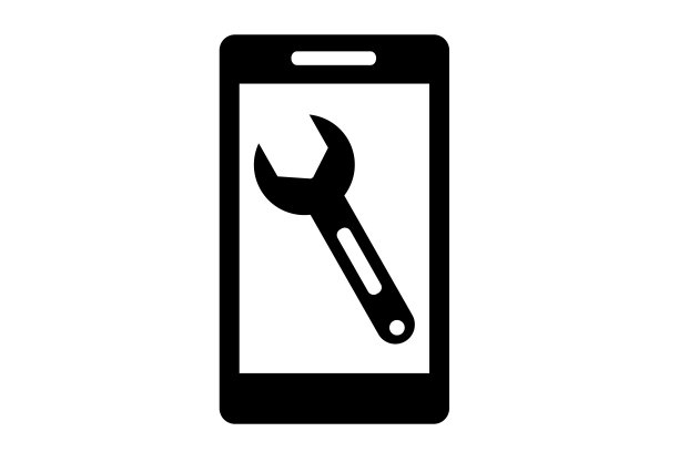 智能手机维修标志概念。图片下载